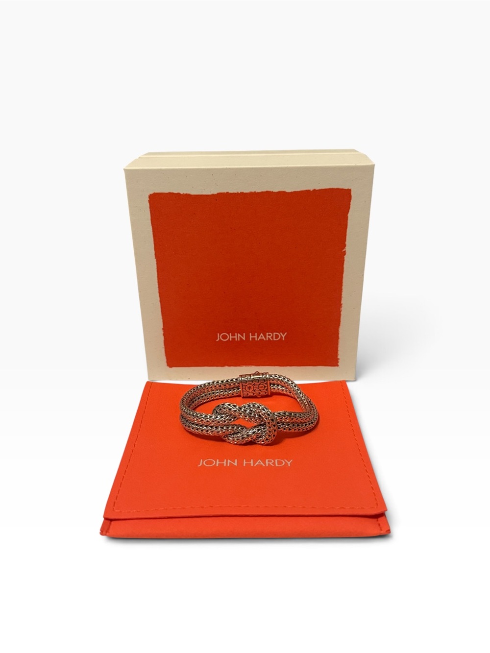 John Hardy Women’s 10mm Silver Love Knot Bracelet - never worn!